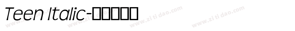Teen Italic字体转换